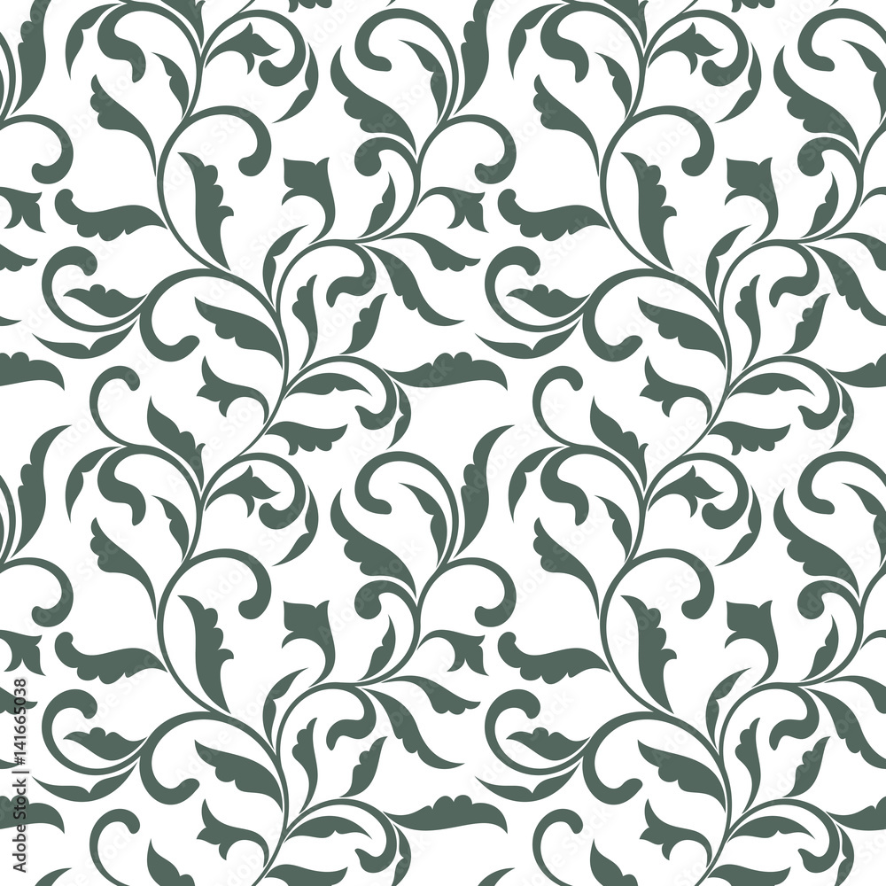 custom made wallpaper toronto digitalElegant seamless pattern. Tracery of swirls and decorative leaves on a white background. Vintage style. It can be used for printing on fabric, wallpaper, wrapping