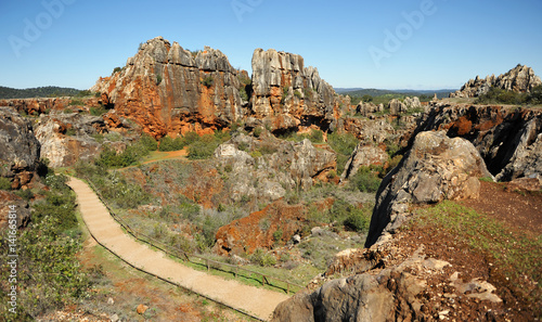 Tableau sur toile Trail in Cerro del Hierro, Sierra Norte Natural Park, Seville, Spain