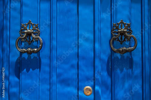 Blue texture door in Malta