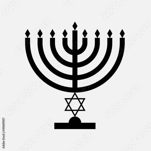 Menorah icon black color