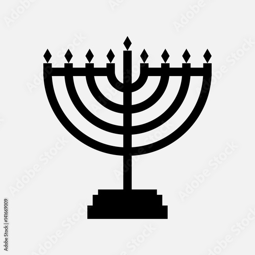 Hanukkah menorah icon
