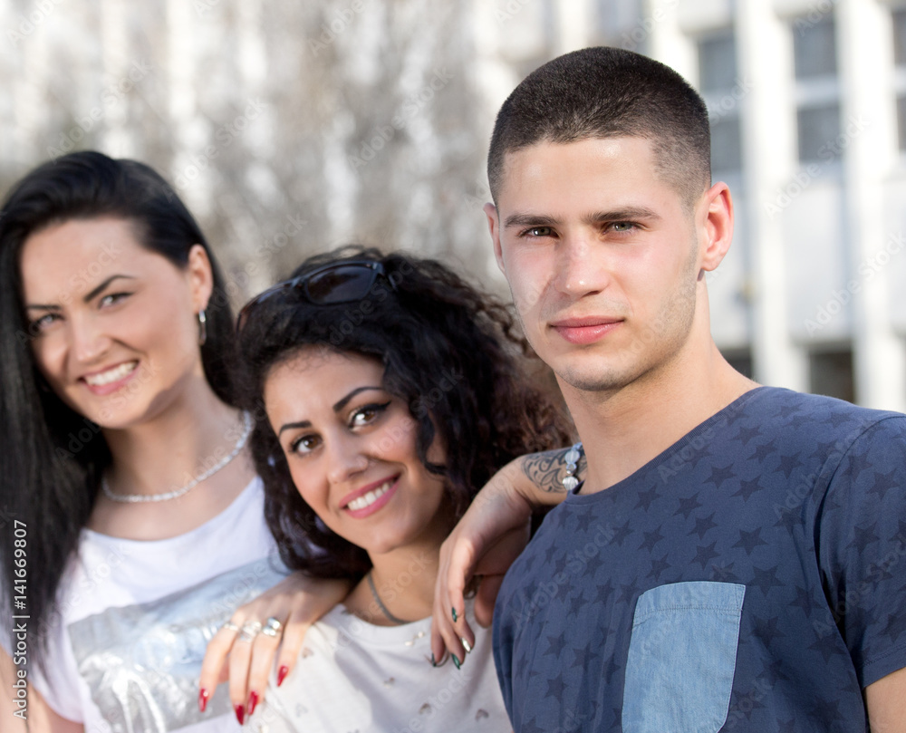 Obraz premium Group of students posing
