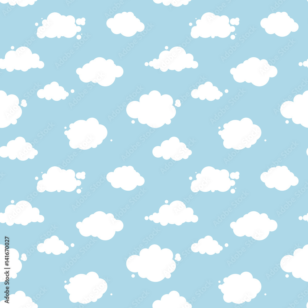 Vector seamless pattern with clouds Vector seamless pattern with clouds