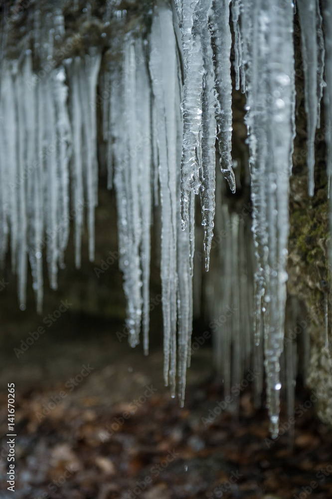 Obraz premium Icicles Close Up