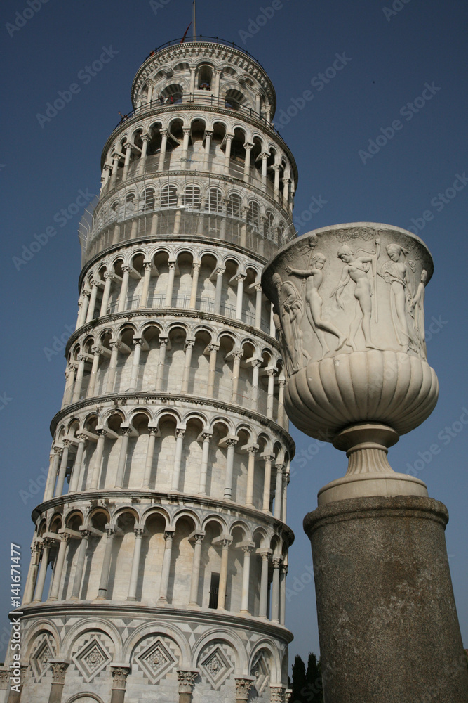 Part of the leaning Tower of Pisa 