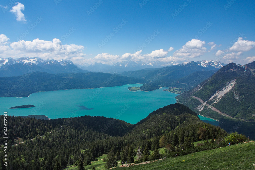 Jochberg mit Blick auf Kochelsee Jochberg mit Blick auf Kochelsee