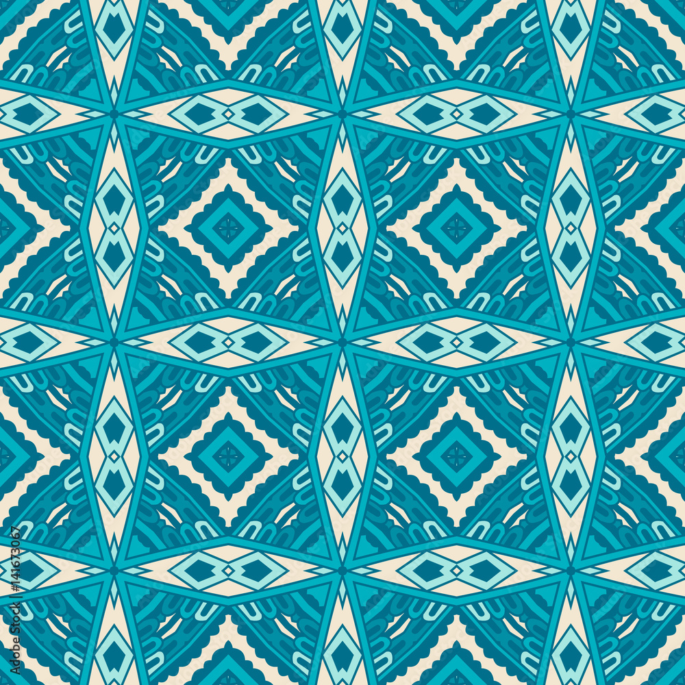 Abstract blue seamless tiles pattern Abstract blue seamless tiles pattern