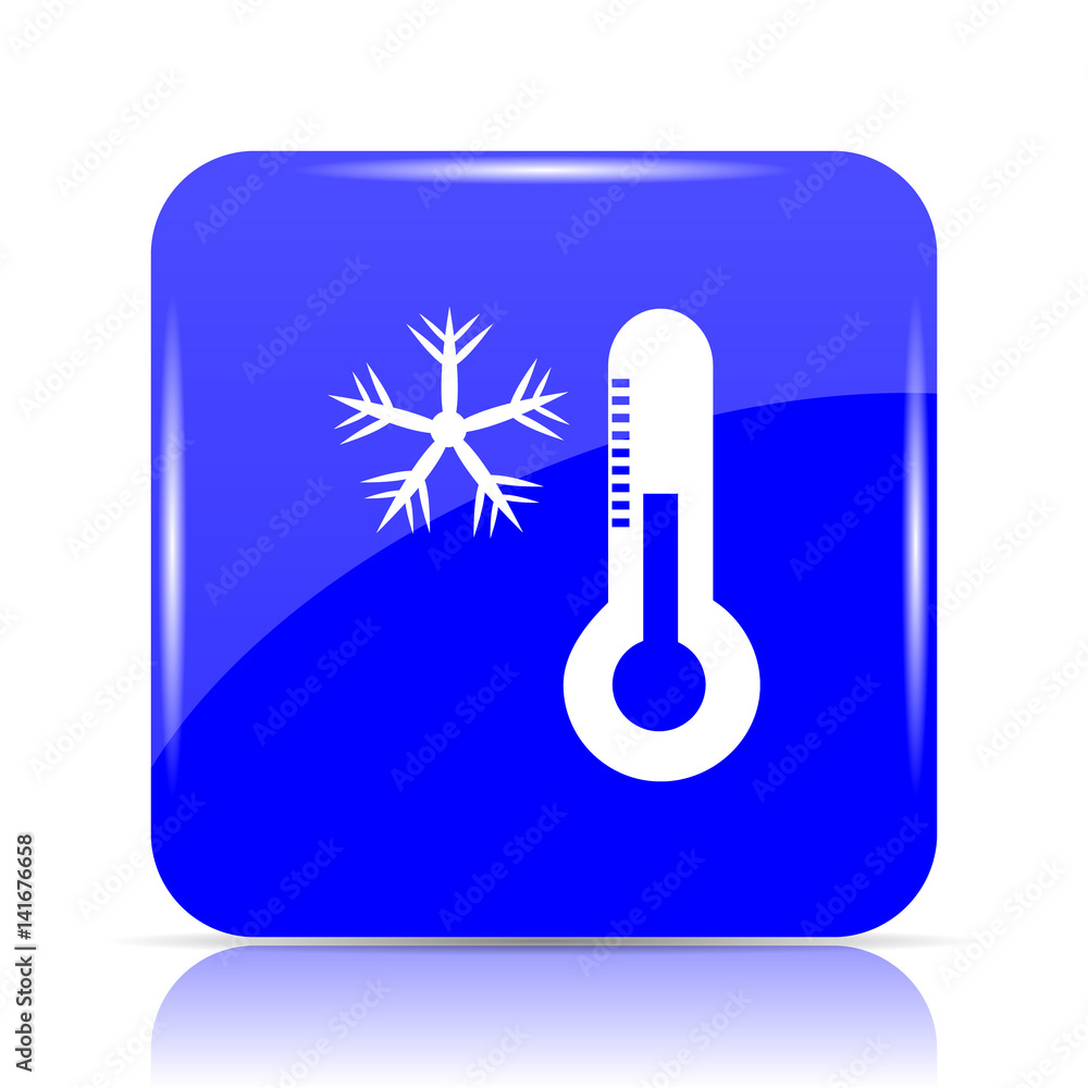 Snowflake with thermometer icon Snowflake with thermometer icon