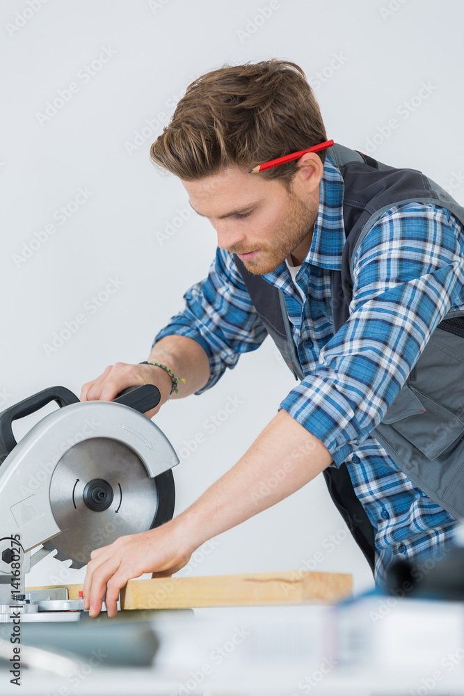 using a drop saw using a drop saw
