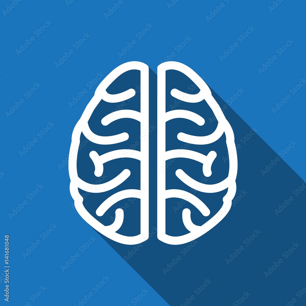 brain icon stock vector illustration flat design