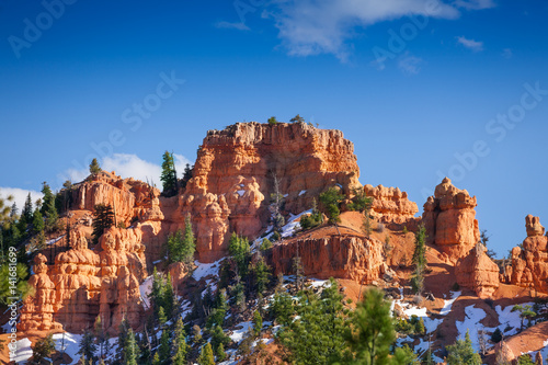 Beautiful view of sandstone cusps at Red Canyon