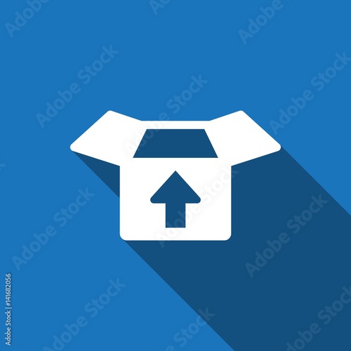 open box with arrow icon stock vector illustration flat design