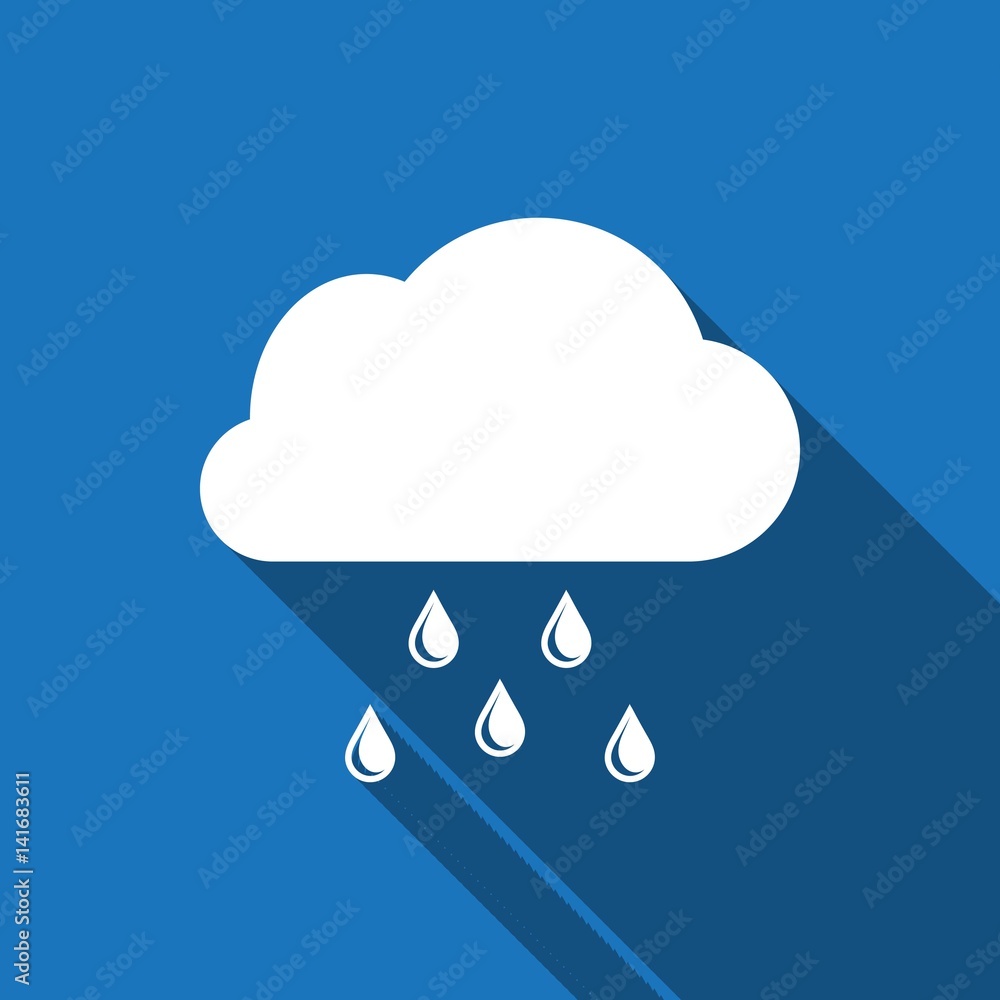 cloud with rain drops icon stock vector illustration flat design cloud with rain drops icon stock vector illustration flat design