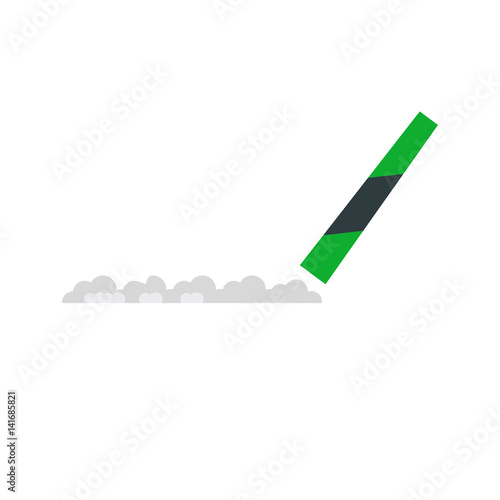 Cocaine line and rolled dollar vector icon