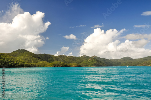 Beautiful Whitsunday Islands, in the Whitsunday Islands National Park, Great Barrier Reef, Queensland, Australia. Shot on a sailing trip to Hook Island, Whitsunday Island and Hamilton Island.