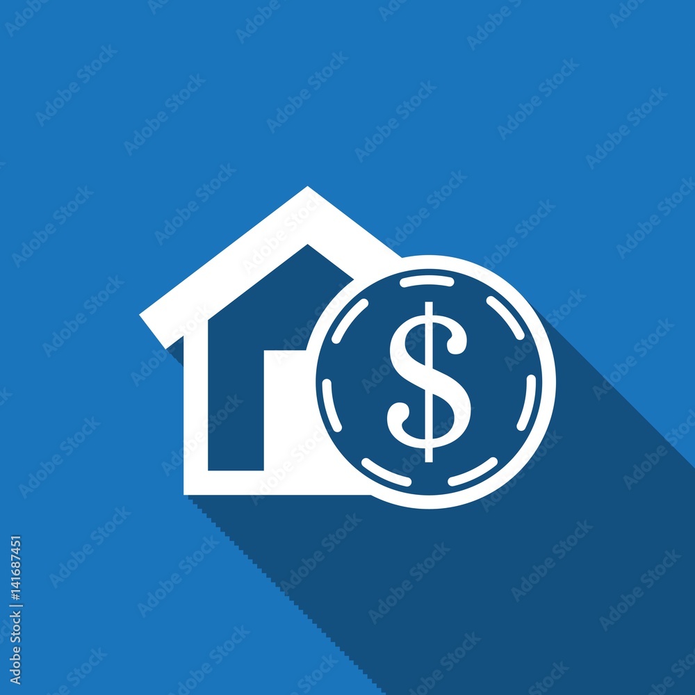money home dollar icon stock vector illustration flat design money home dollar icon stock vector illustration flat design