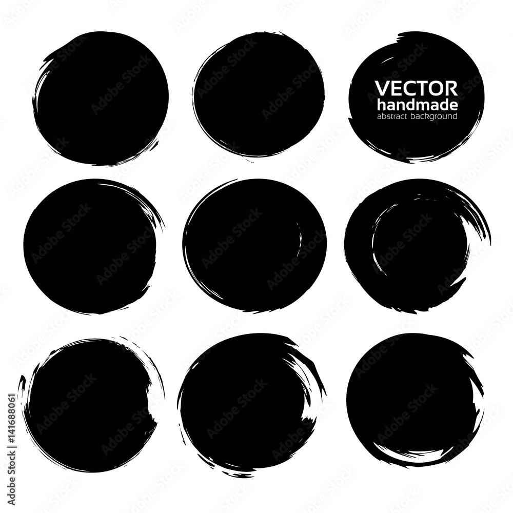 Abstract big black textured strokes big set isolated on a white background Abstract big black textured strokes big set isolated on a white background