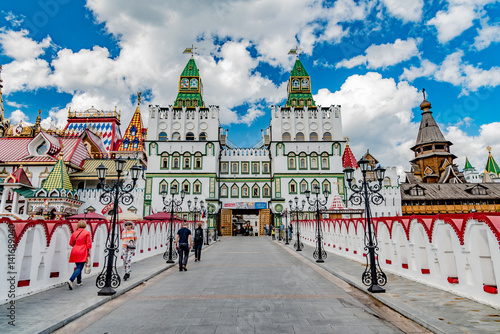 Photography view of the city of Moscow in Russia, famous for Red Square and the colorful St