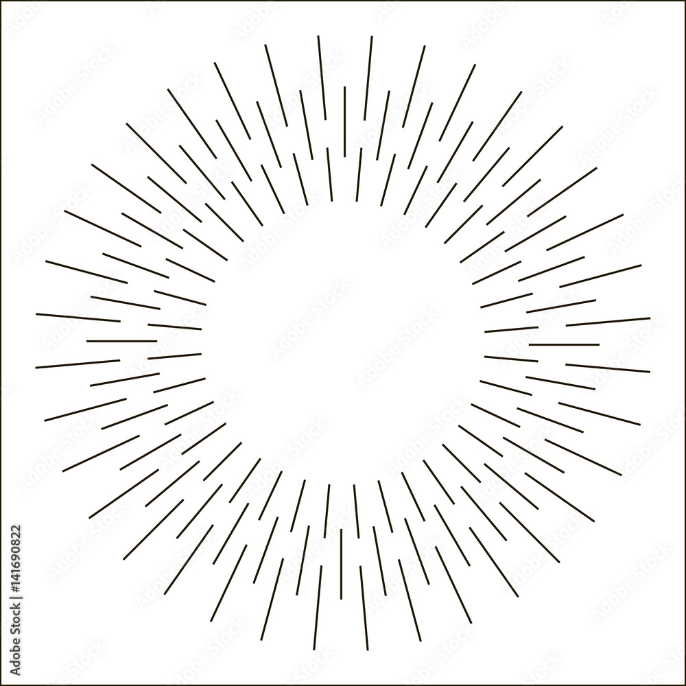 Sun rays hand drawn, vector illustration Sun rays hand drawn, vector illustration