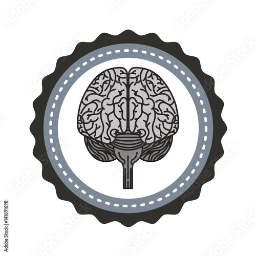 brain organ human icon vector illustration design