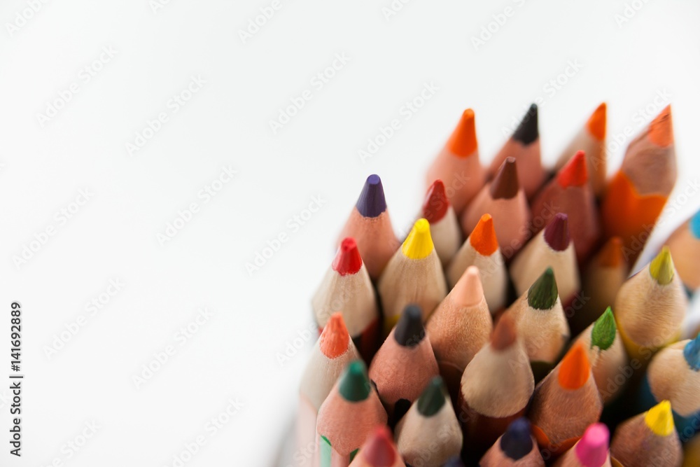 Close-up of colored pencils Close-up of colored pencils