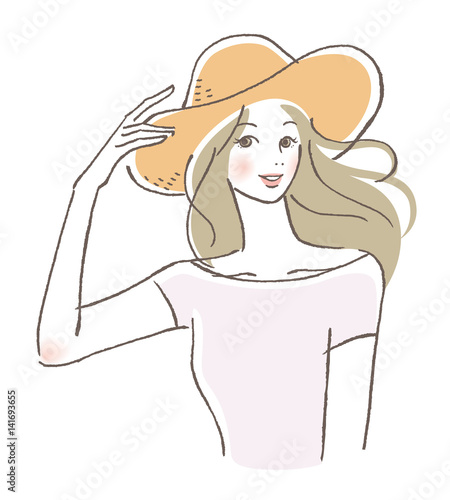 女性　帽子