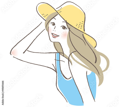 女性　帽子
