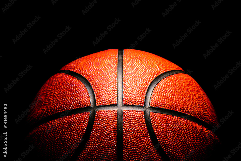 basketball on black background. basketball on black background.