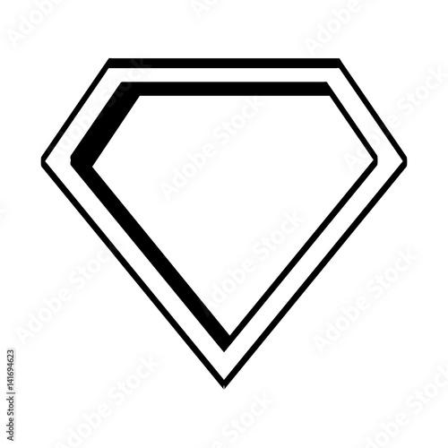 super hero shield pop art vector illustration design