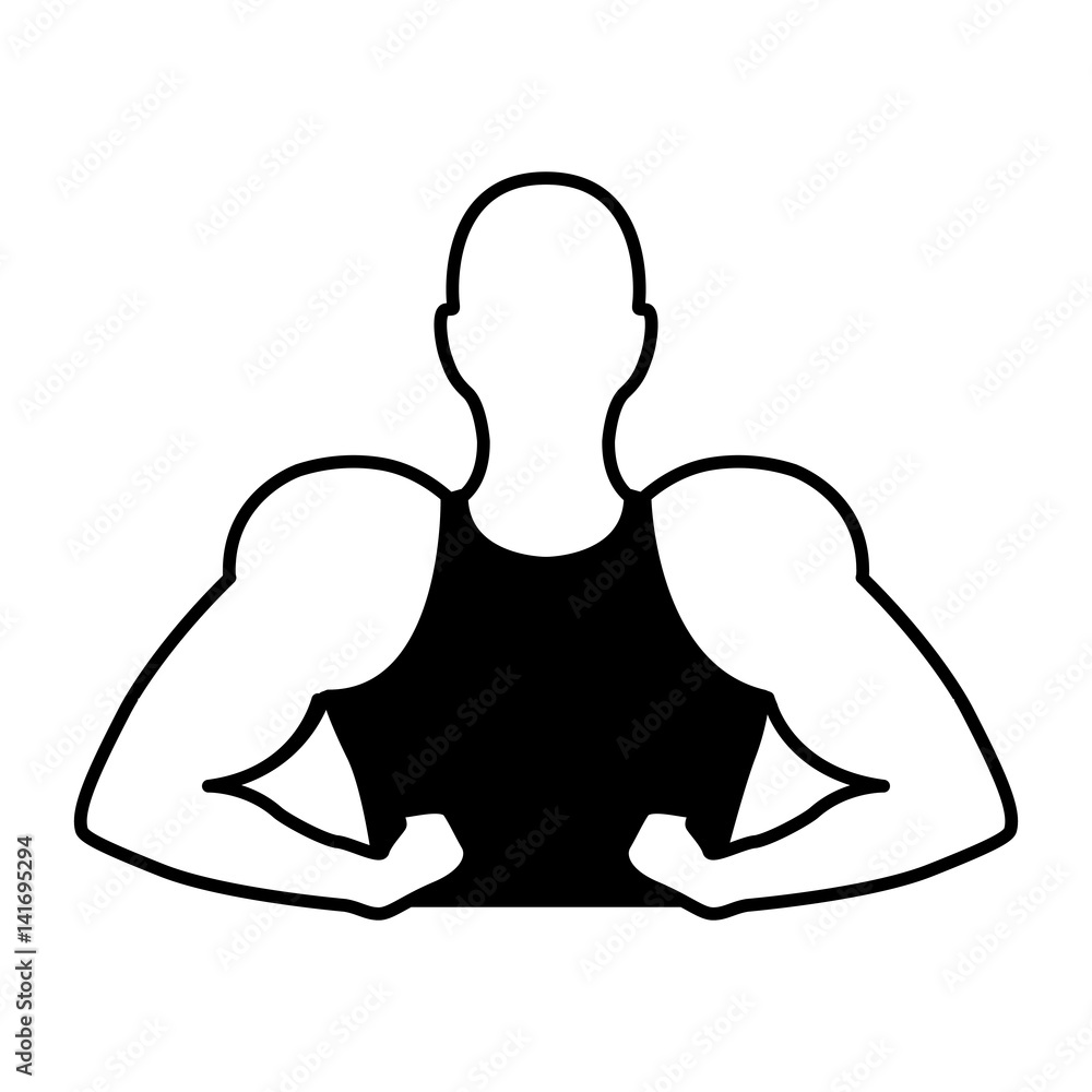 strong man human figure vector illustration design strong man human figure vector illustration design