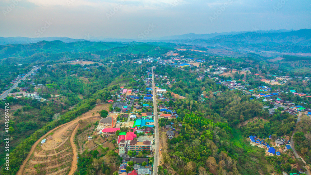 Fototapeta premium sunset above wooden bridge