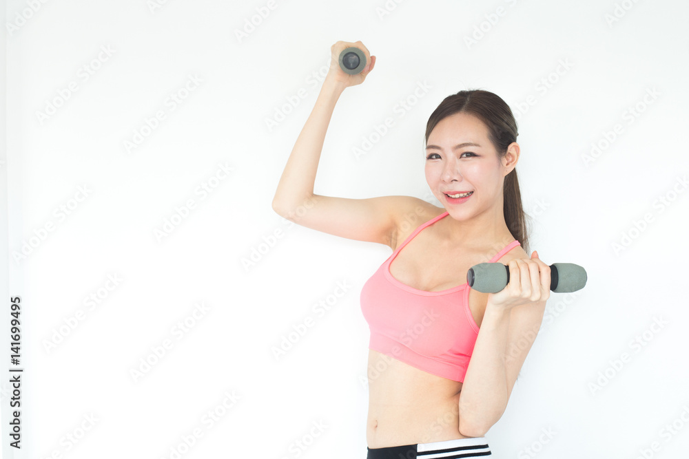 Korean woman fashion set sweet pink sexy girl, sport woman concept., isolated with pink background. Korean woman fashion set sweet pink sexy girl, sport woman concept., isolated with pink background.