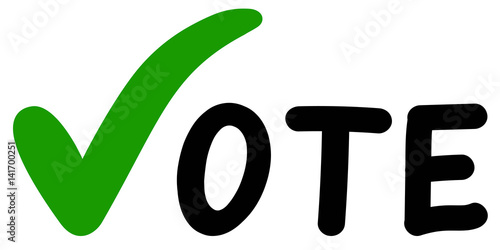 Voting Symbols vector hands design. Elections green check marks vote.