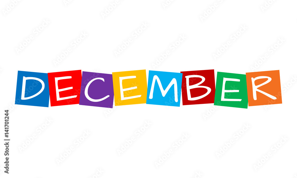 december, text in colorful rotated squares december, text in colorful rotated squares