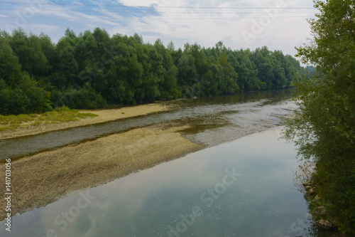 Rapid mountain river in western Ukraine