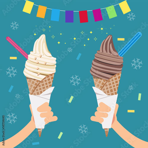 To celebrate the victory with ice cream.Dessert Party.