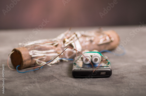 Close up shot of improvised explosive device bomb photo