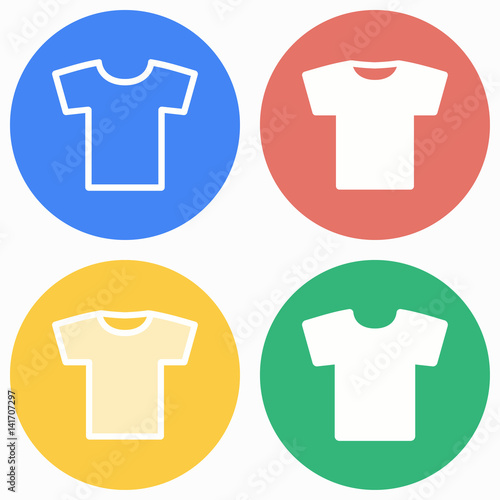 T-shirt icon set.