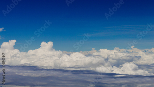 background of clear blue sky, skyscape, cloudscape © Rikesh Attadip