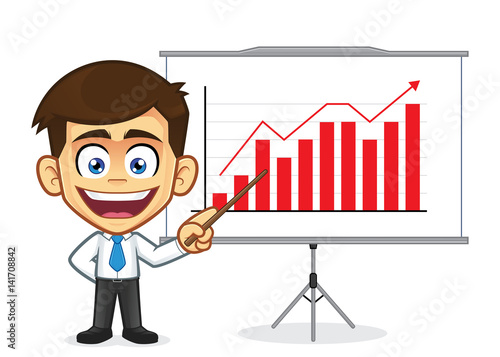 Businessman doing a presentation