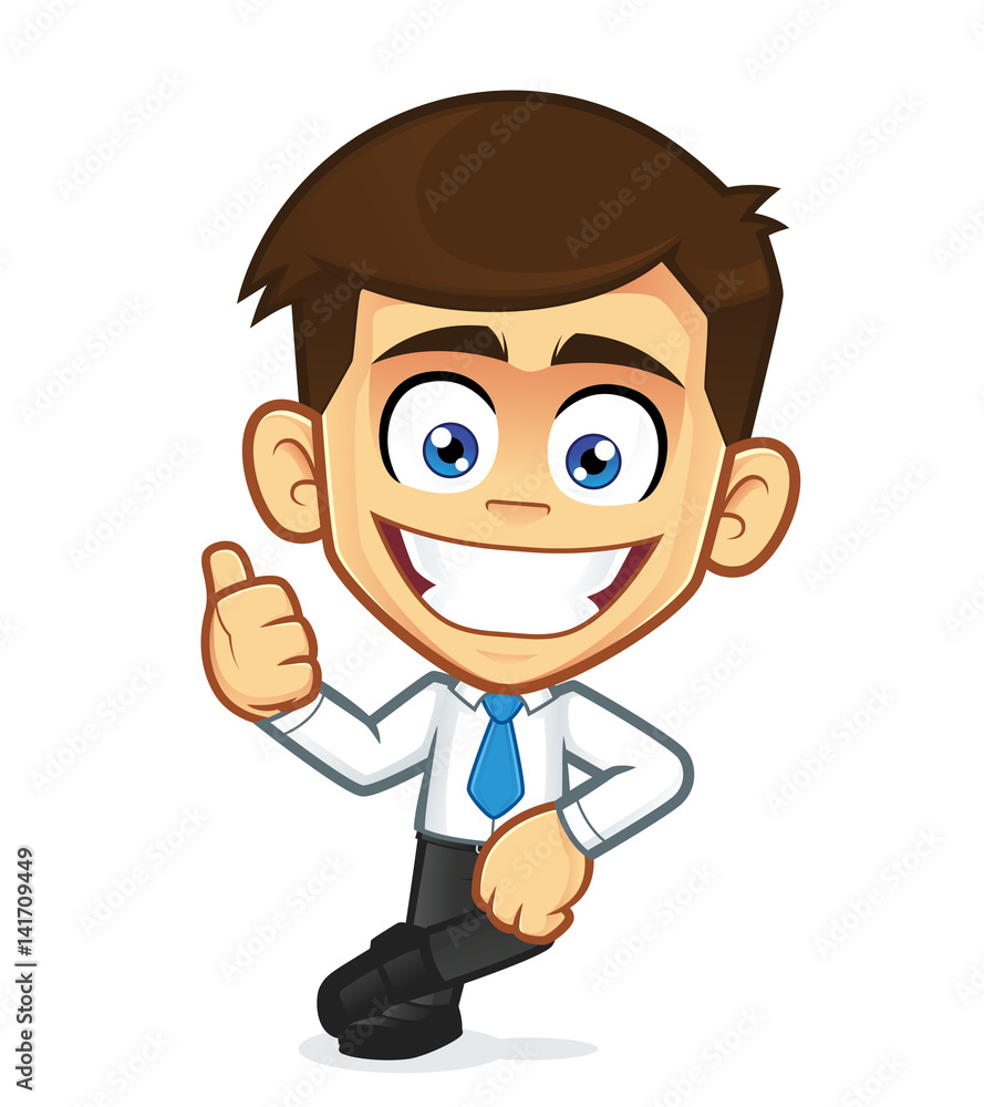 Businessman leaning on an empty block Businessman leaning on an empty block