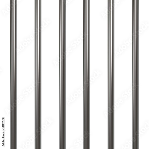 Prison bars isolated on white. Vector illustration.