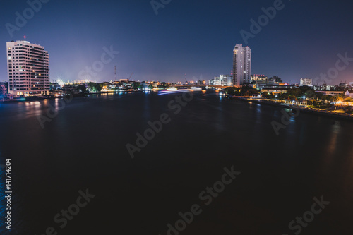 Chao Phraya River at night