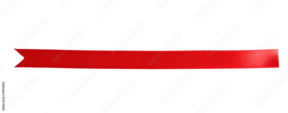 Silk red ribbon isolated on white Silk red ribbon isolated on white