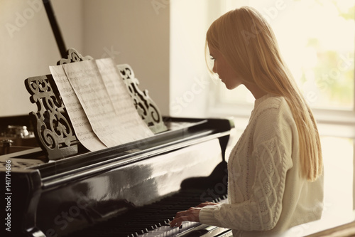 Girl playing piano