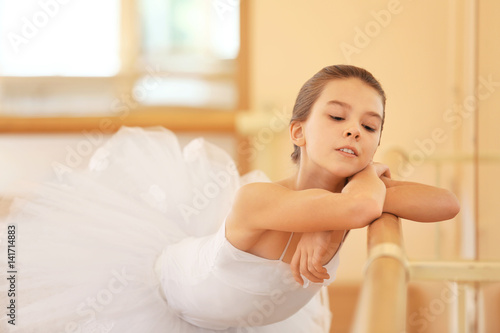 Young beautiful ballerina i...