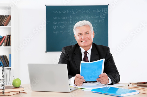 Senior teacher at lesson in...