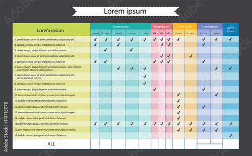 Business flat info-graphic template, schedule - vector illustration