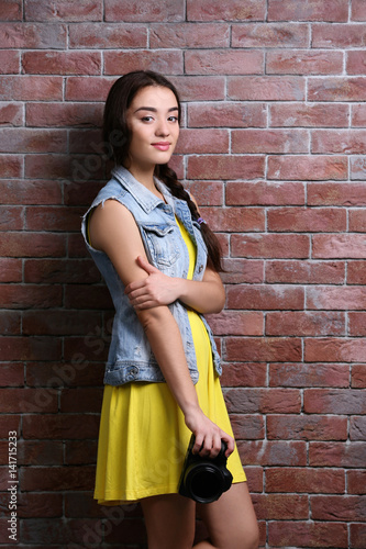 Beautiful young photographe...