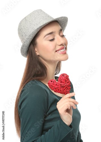 Beautiful young woman with ...